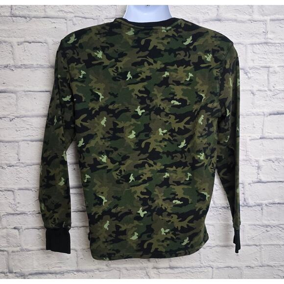 Polo Ralph Lauren Shirt Size Large Camo Thermal Long Sleeve Crewneck Pullover - Picture 2 of 15